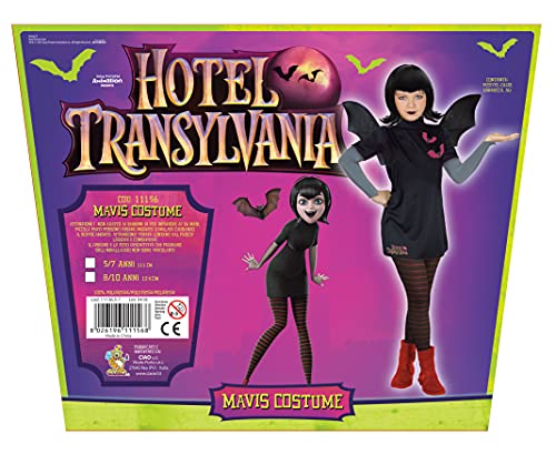 Ciao 11156.8-10 Mavis Drácula Hotel Transilvania - Disfraz de Vampiro (Talla 8-10 Años) con Peluca