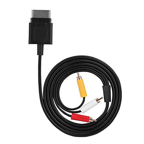 cigemay Cable de Audio y Video, 1.8M Component TV Male a 3 RCA Cable AV ABS Cable para Xbox 360 Slim, para los Jugadores de Juegos