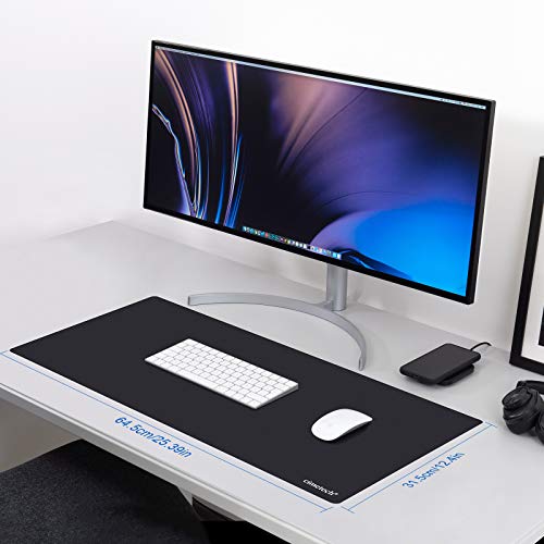 cimetech Alfombrilla ratón Ordenador tamaño XXL (645x315x1mm), Superficie de Fibra extrafina con Base Antideslizante,Mouse Pad Grande, diseño Negro, Adecuado para ratón de Oficina y para Gaming