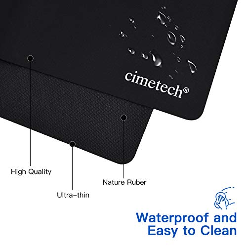 cimetech Alfombrilla ratón Ordenador tamaño XXL (645x315x1mm), Superficie de Fibra extrafina con Base Antideslizante,Mouse Pad Grande, diseño Negro, Adecuado para ratón de Oficina y para Gaming