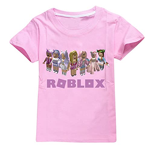 CKCKTZ Ro-blox - Camiseta de manga corta para niños y niñas, diseño gráfico, rosa, 5-6 Años