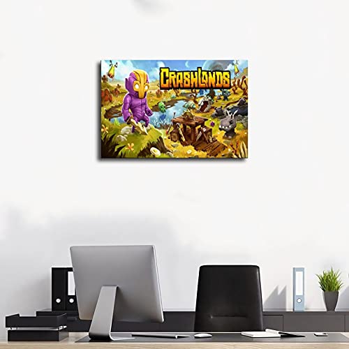 Clásico juego popular Crashlands 3 Wall Art Decor Cuadros para sala de estar carteles Marco: 50 x 75 cm