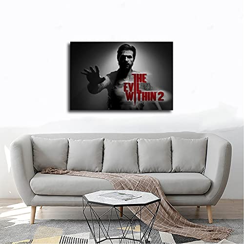 Clásico juego popular cubierta The Evil Within 2 3 arte de la pared impresión de cuadros para carteles de sala de estar Unframe: 40 x 60 cm