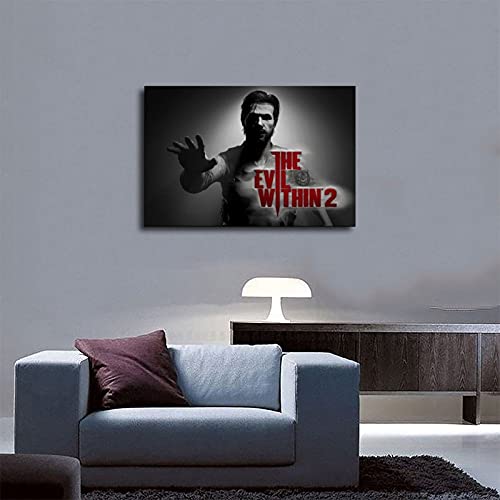 Clásico juego popular cubierta The Evil Within 2 3 arte de la pared impresión de cuadros para carteles de sala de estar Unframe: 40 x 60 cm