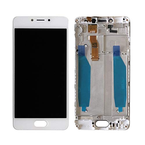 CLBT Pantalla LCD de AYD y ensamblaje de digitalizador con Marco para Meizu Meilan A5 / M5C (Color : White)