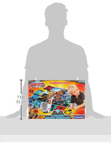 Clementoni - 16193 – Sapientino – La Alfombra Gigante interactiva Gormiti – Fabricado en Italia, Puzzle para niños, Juego Educativo para niños de 3 años, Juego electrónico parlante
