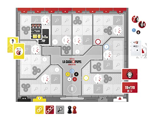 Clementoni - 16637.4 - Casa de Papel/Money Heist - Fábrica de la Moneda - Juego de Mesa la casa de Papel- Familiar