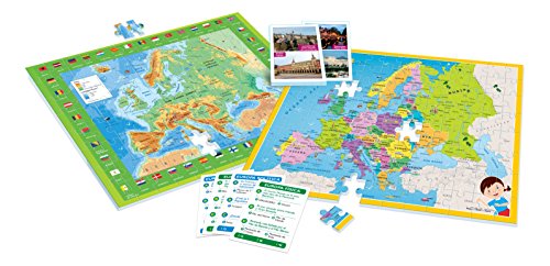 Clementoni-55120 - Descrubiendo Europa - juego educativo a partir de 6 años