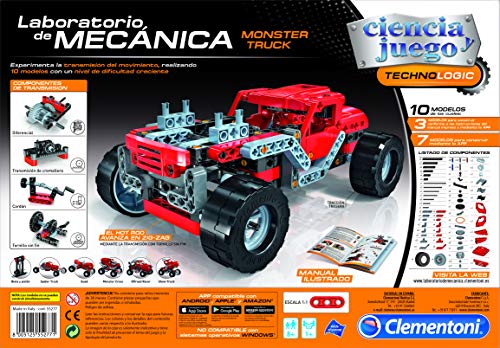 Clementoni-55277 - Mechanics - Monster truck - juego de construcciones mecánica a partir de 8 años