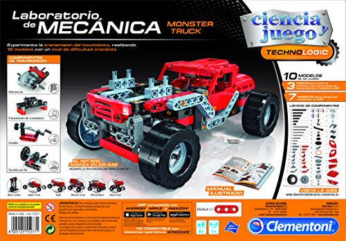Clementoni-55277 - Mechanics - Monster truck - juego de construcciones mecánica a partir de 8 años