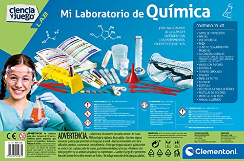 Clementoni-55287 - Mi Laboratorio de Quimica - juego científico a partir de 8 años