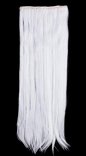 Clip de extensión en el cabello Cabello blanco - Una banda larga y recta Una pieza 3/4 Cabeza completa Ancho 25 cm de largo 65 cm Varios colores