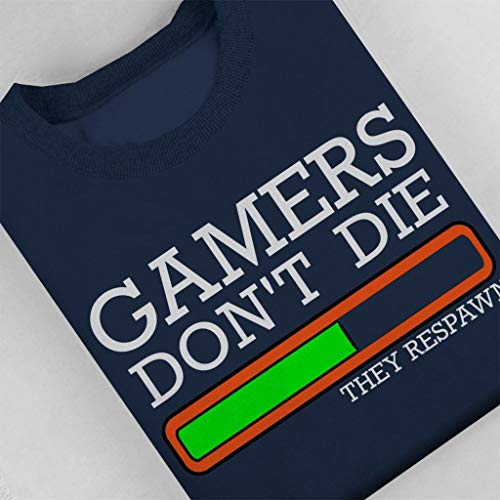 Cloud City 7 Gamers Dont Die Kid's - Sudadera Azul Marino (12-13 Años) XL