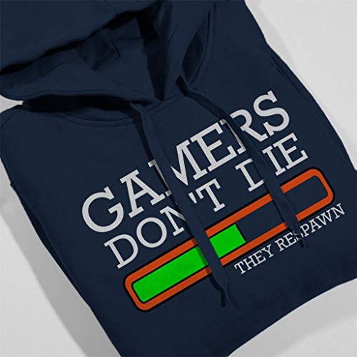 Cloud City 7 Gamers Dont Die Men's Hooded - Sudadera Azul Marino M
