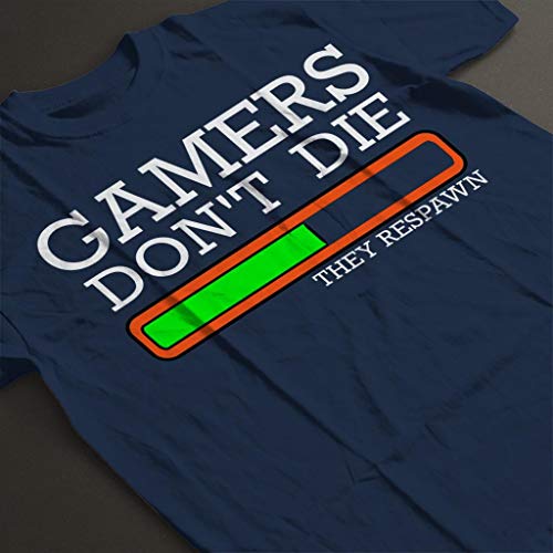 Cloud City 7 Gamers Dont Die Women's - Camiseta Azul Marino S