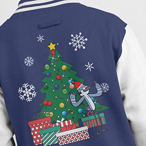 Cloud City 7 Mordecai Around The Christmas Tree Regular Show Kid's Varsity Jacket