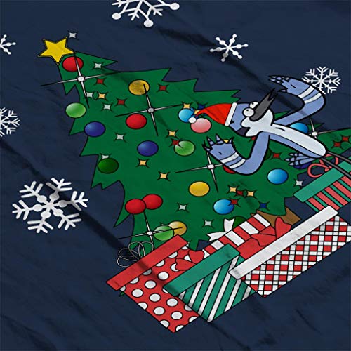 Cloud City 7 Mordecai Around The Christmas Tree Regular Show Kid's Varsity Jacket