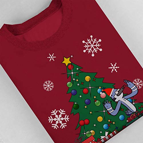 Cloud City 7 Mordecai Around The Christmas Tree Regular Show Men's Sweatshirt
