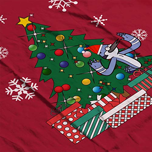 Cloud City 7 Mordecai Around The Christmas Tree Regular Show Men's Sweatshirt