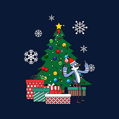 Cloud City 7 Mordecai Around The Christmas Tree Regular Show Men's T-Shirt