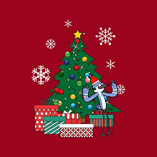 Cloud City 7 Mordecai Around The Christmas Tree Regular Show Women's Hooded Sweatshirt