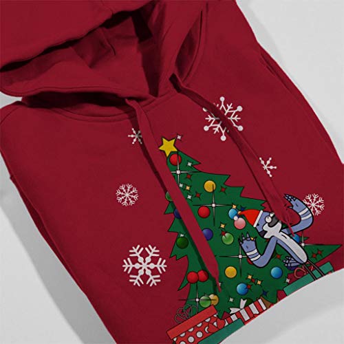 Cloud City 7 Mordecai Around The Christmas Tree Regular Show Women's Hooded Sweatshirt