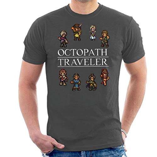 Cloud City 7 Octopath Traveller - Camiseta para Hombre Gris Oscuro L