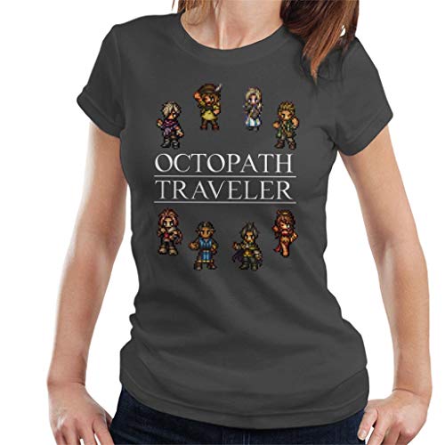 Cloud City 7 Octopath Traveller - Camiseta para Mujer Gris Oscuro S