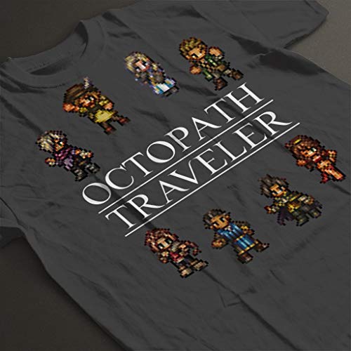 Cloud City 7 Octopath Traveller Kid's - Camiseta Gris Oscuro XL (12-13 Años)