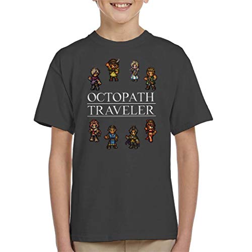 Cloud City 7 Octopath Traveller Kid's - Camiseta Gris Oscuro XL (12-13 Años)