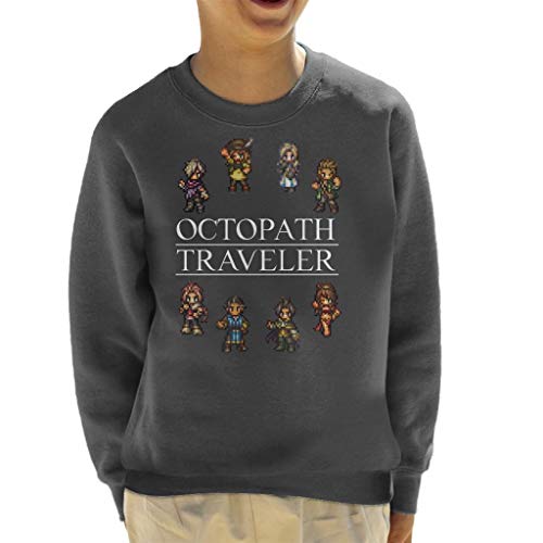 Cloud City 7 Octopath Traveller Kid's - Sudadera Gris Oscuro (12-13 Años) XL