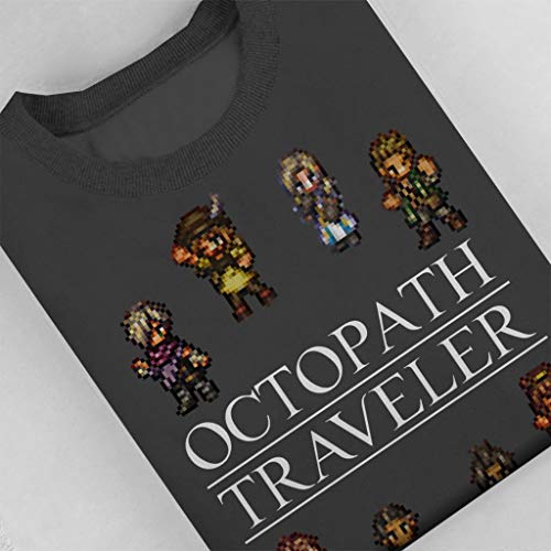 Cloud City 7 Octopath Traveller - Sudadera para Hombre Gris Oscuro S