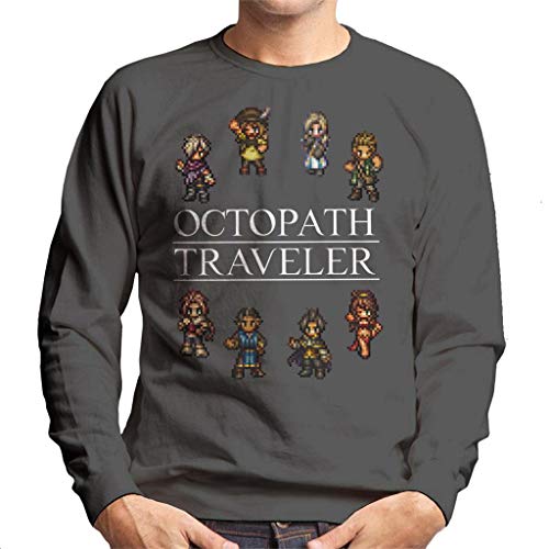 Cloud City 7 Octopath Traveller - Sudadera para Hombre Gris Oscuro S