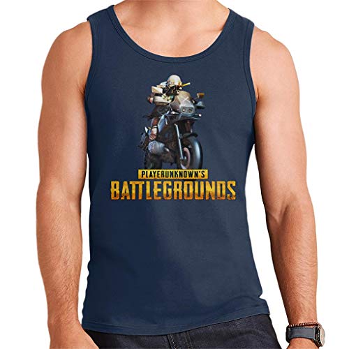 Cloud City 7 Player Unknown Battlegrounds Motorcycle Men's Vest Azul Marino M