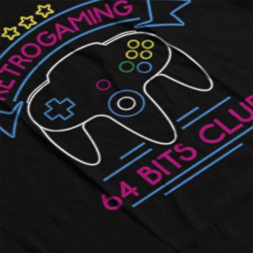 Cloud City 7 Retro Gaming 64 bits Club Men's - Camiseta Negro L