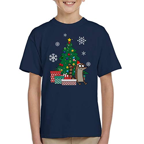 Cloud City 7 Rigby Around The Christmas Tree The Regular Show Kid's T-Shirt