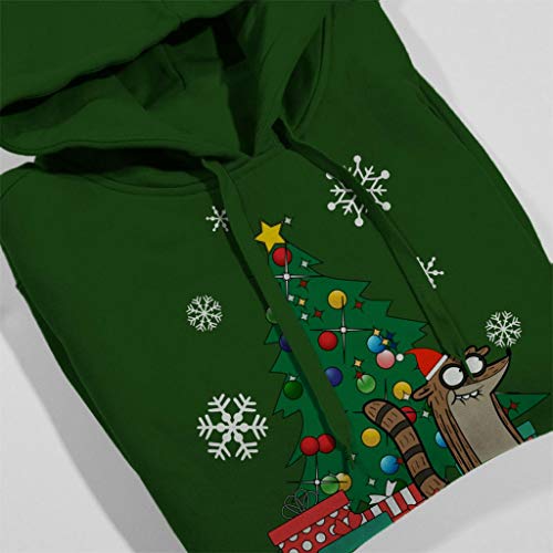 Cloud City 7 Rigby Around The Christmas Tree The Regular Show Men's Hooded Sweatshirt