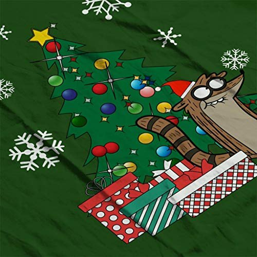 Cloud City 7 Rigby Around The Christmas Tree The Regular Show Men's Hooded Sweatshirt