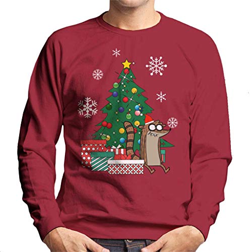 Cloud City 7 Rigby Around The Christmas Tree The Regular Show Men's Sweatshirt