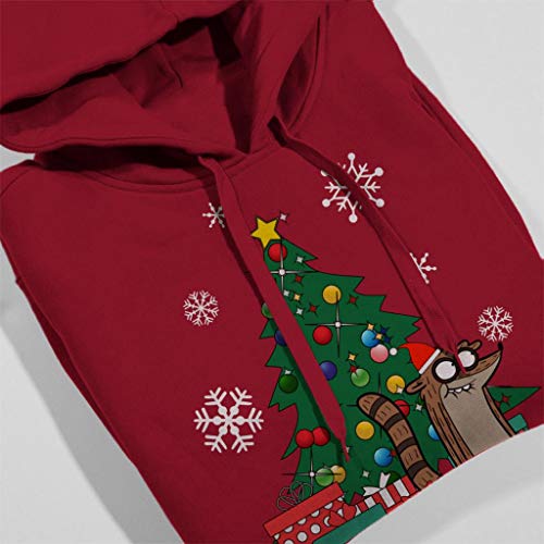 Cloud City 7 Rigby Around The Christmas Tree The Regular Show Women's Hooded Sweatshirt