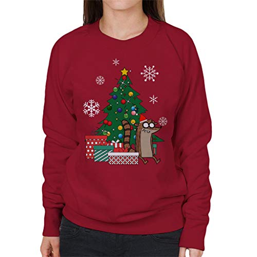 Cloud City 7 Rigby Around The Christmas Tree The Regular Show Women's Sweatshirt