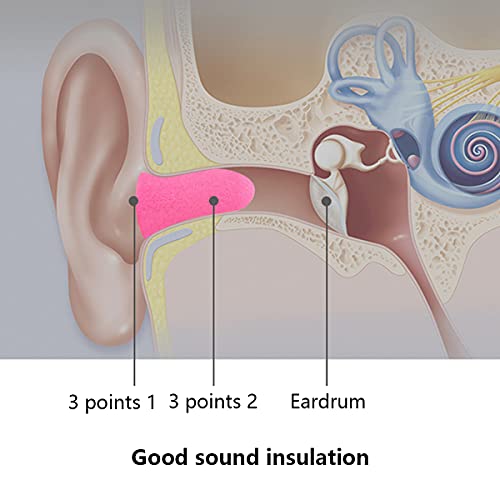 Clyhon (4 pares) Tapones para los Oídos de Espuma Tapones de Protección Auditiva de Espuma Suave Protección Auditiva Tapones para los oídos con cancelación de ruido para dormir, estudiar, verde (Rosa)