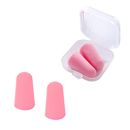 Clyhon (4 pares) Tapones para los Oídos de Espuma Tapones de Protección Auditiva de Espuma Suave Protección Auditiva Tapones para los oídos con cancelación de ruido para dormir, estudiar, verde (Rosa)