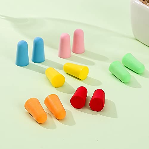 Clyhon (4 pares) Tapones para los Oídos de Espuma Tapones de Protección Auditiva de Espuma Suave Protección Auditiva Tapones para los oídos con cancelación de ruido para dormir, estudiar, verde (Rosa)
