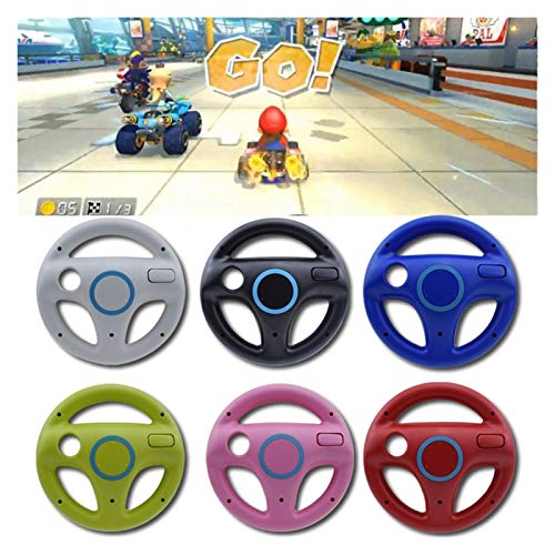 CMDZSW Juego de Carreras de la Rueda Volante for Wii Remoto regulador del Juego (Color : WII111 WH)
