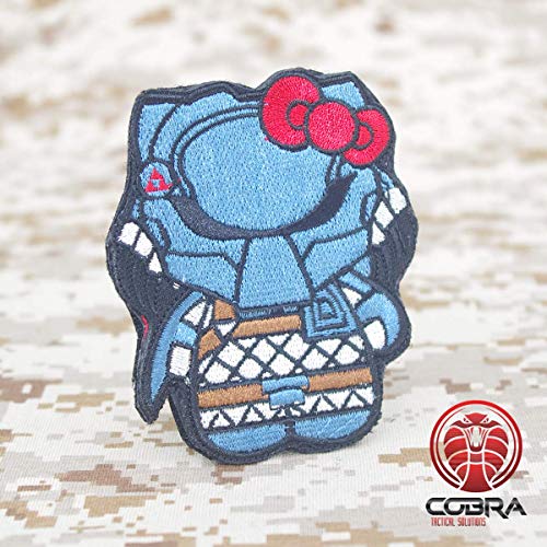 Cobra Tactical Solutions Predator Kitty Superhero and Villains Parche Bordado Táctico Moral Militar con Cinta adherente de Airsoft Cosplay para Ropa de Mochila Táctica