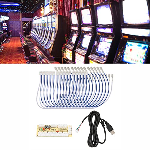 Codificador USB Zero Delay Arcade, Codificador de Control de Consola de Juegos DIY, Codificador de Joystick Arcade, USB a Joystick para MAME para Proyectos de Bricolaje Raspberry Pi 1/2/3 RetroPie
