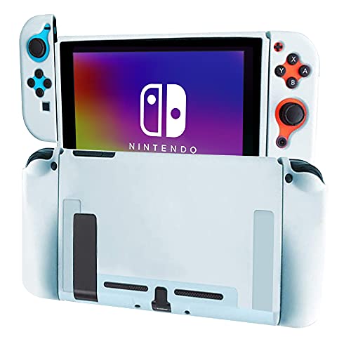 Coholl Funda Protectora de Silicona para Nintendo Switch, Funda de Agarre con diseño de absorción de Golpes y antiarañazos, Funda Protectora eparable,Azul