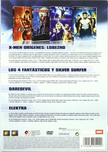 Col. Superhéroes (X-Men Orígenes: Lobezno / Los 4 Fantásticos Y Silver Surfer / Elektra / Daredevil) [DVD]
