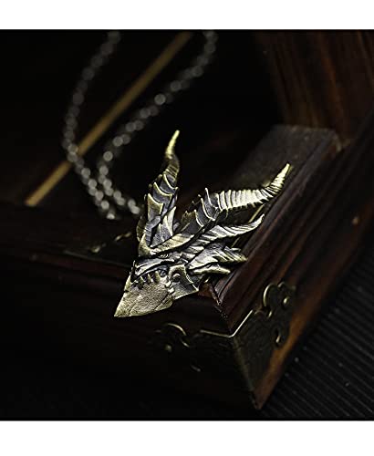 Colgante de acero inoxidable personalizado con cabeza de dragón de Blizzard colgante de acero inoxidable, collar colgante de cuentas, cordón